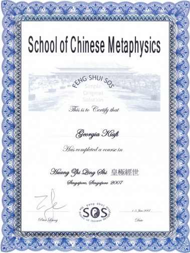 Georgis Kiafi - Certificate - The Feng Shui Life